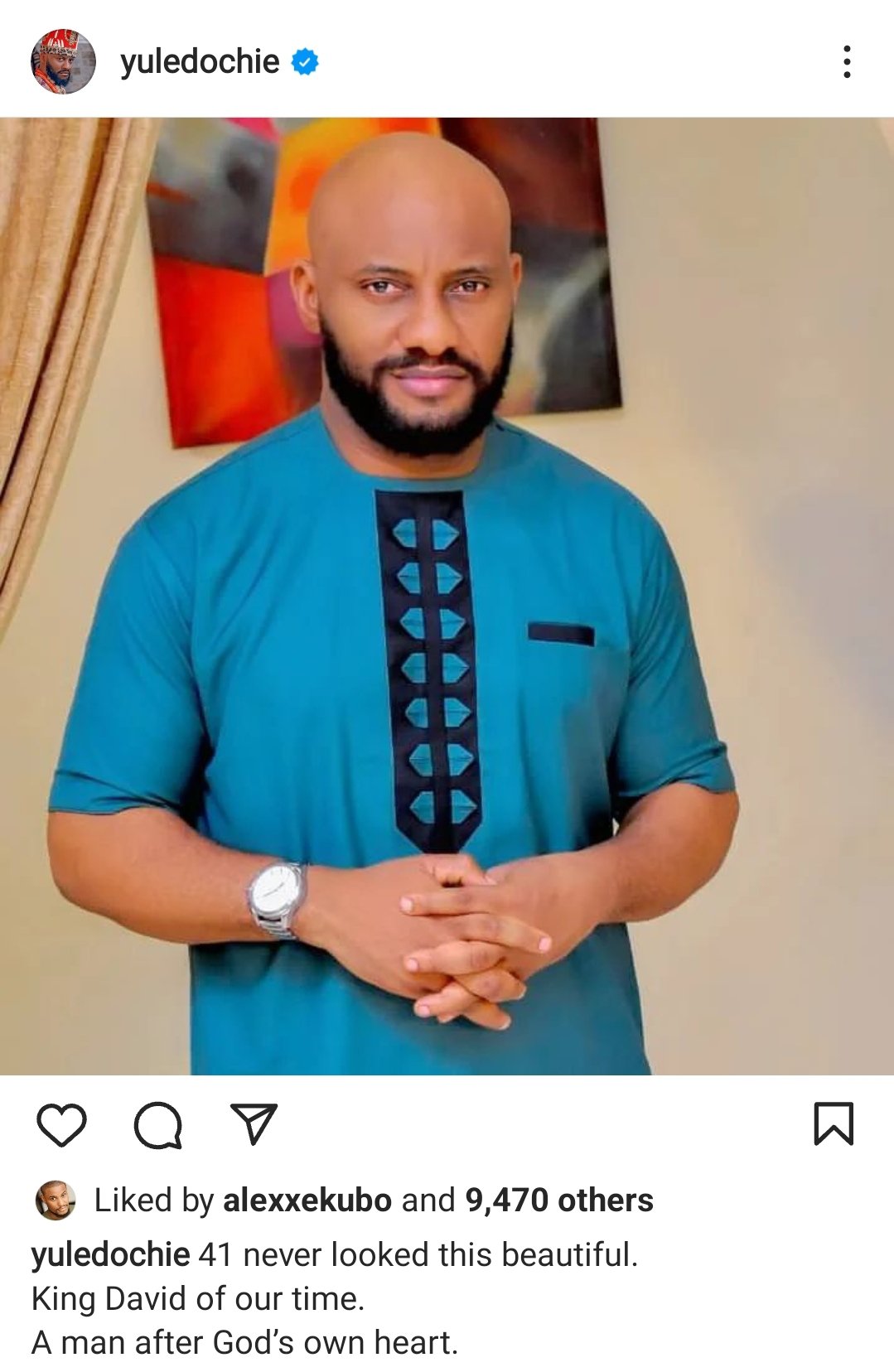 Yul Edochie holds first online service, narrates how he was called into ministry