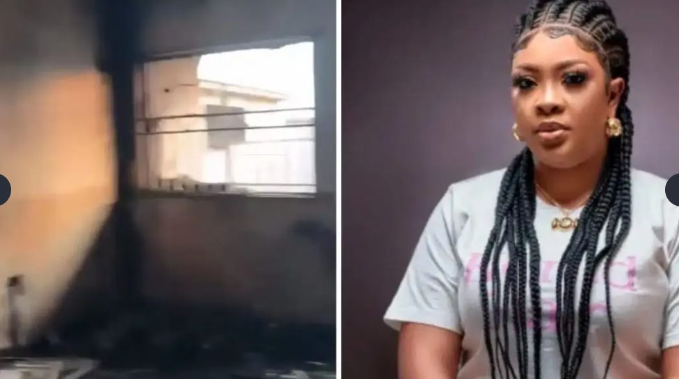 Fire guts actress Bidemi Kosoko’s house [VIDEO]