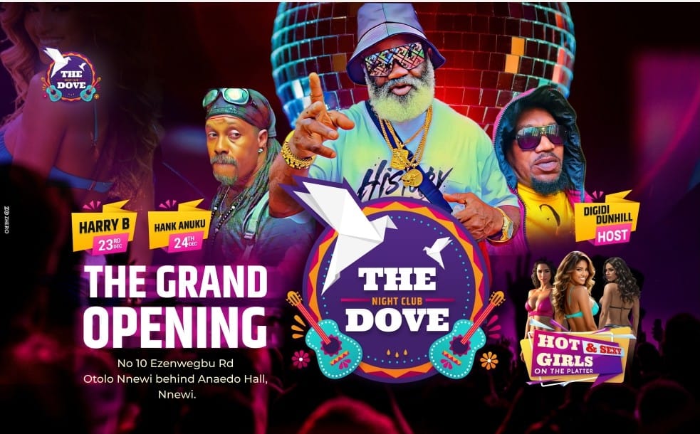 Digidi Dunhill unveils Dove Night Club with  Harry B, Hank Anuku, says 500 persons can club in one night