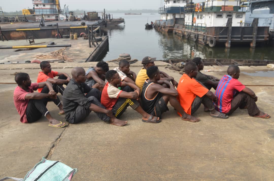 Navy parades 11 suspected oil thieves in Rivers