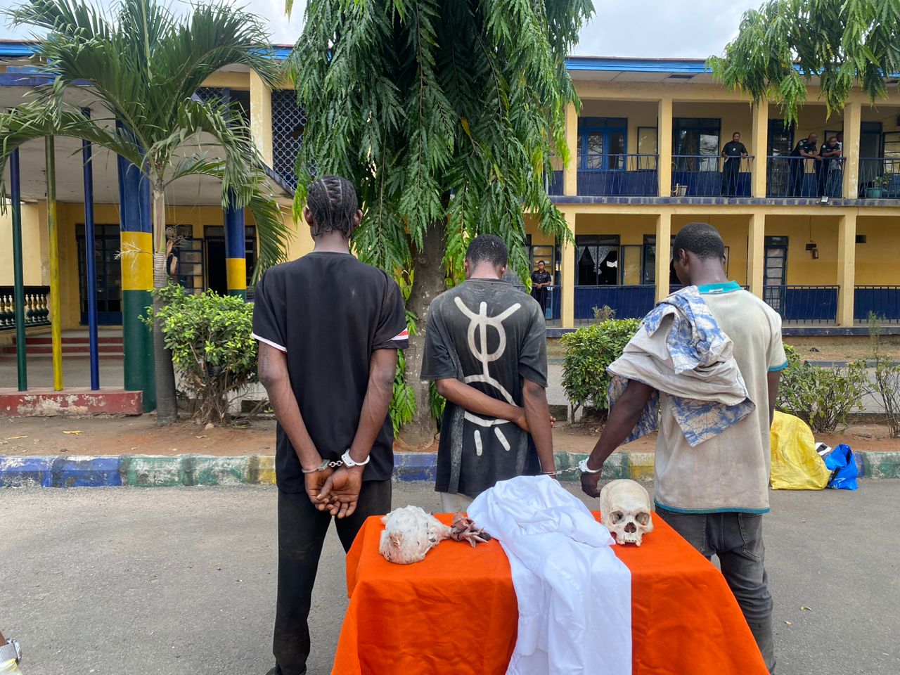 POLICE ARREST THREE SUSPECTS WITH HUMAN SKULL IN OKIGWE